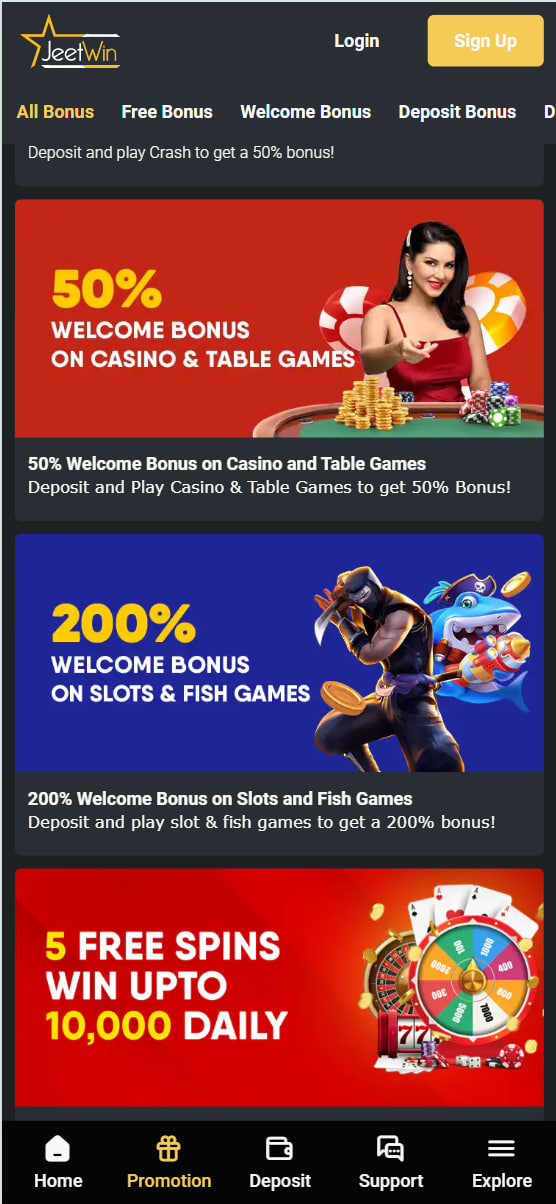 India’s number-one online casino. Whether you’re a seasoned gambler or just starting, JeetWin has something for everyone. Join now and get ready for an unforgettable gaming adventure!